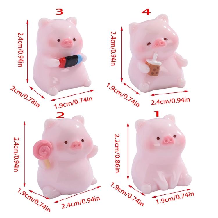 Resin Mini Pigs Miniature Pigs Figurine,Fairys Garden Accessories Garden,Microlandscape,Plant Pot,Bonsais Crafts