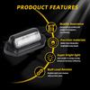 2Pcs 6Led Truck License Plate Light Car Truck Bus Trailer Tail Lamp Side Bulb 12-24V Motorcycle Signal Light Car Accessories