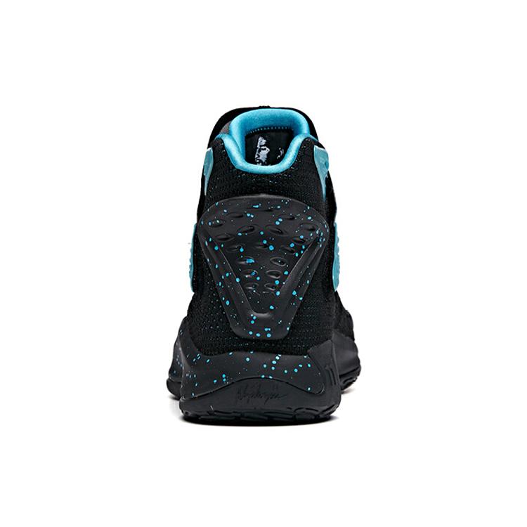 New Anta KT5 Anti-Slip Wear-Resistant High-Top Basketball Shoes Black Blue 112021101-2