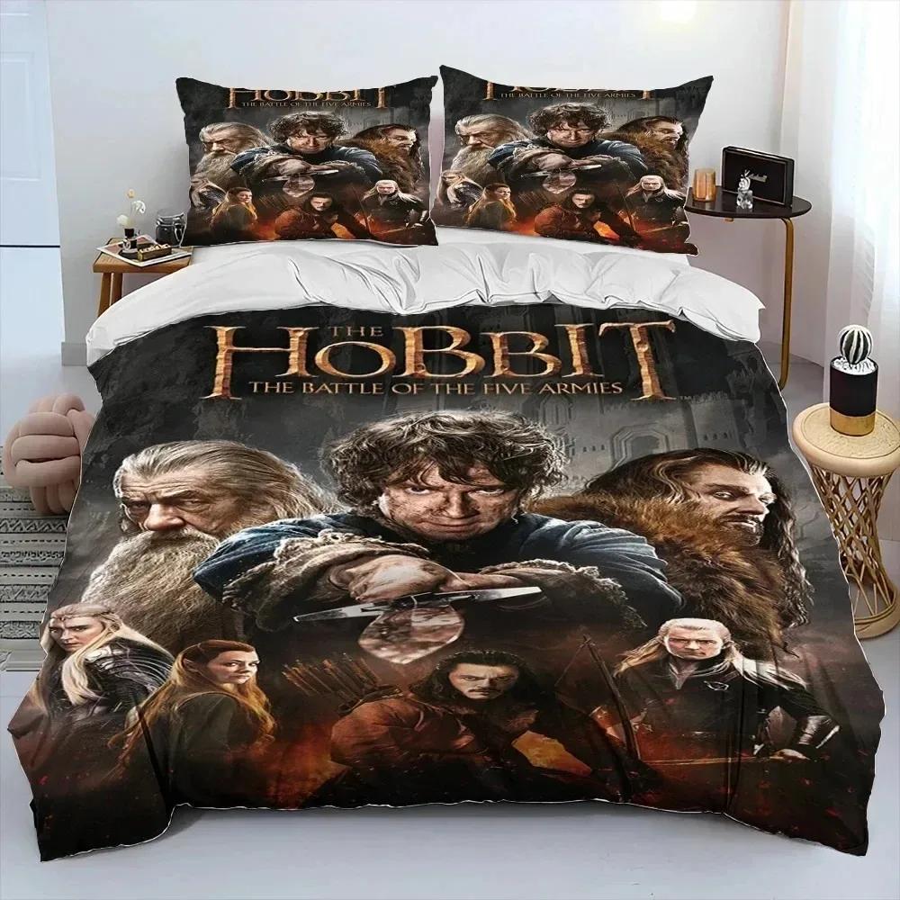 3D Print L-Lord of Rings H-Hobbit Bedding Set Duvet Cover Bed Set Quilt Cover Pillowcase Comforter King Queen Size Boys Adult