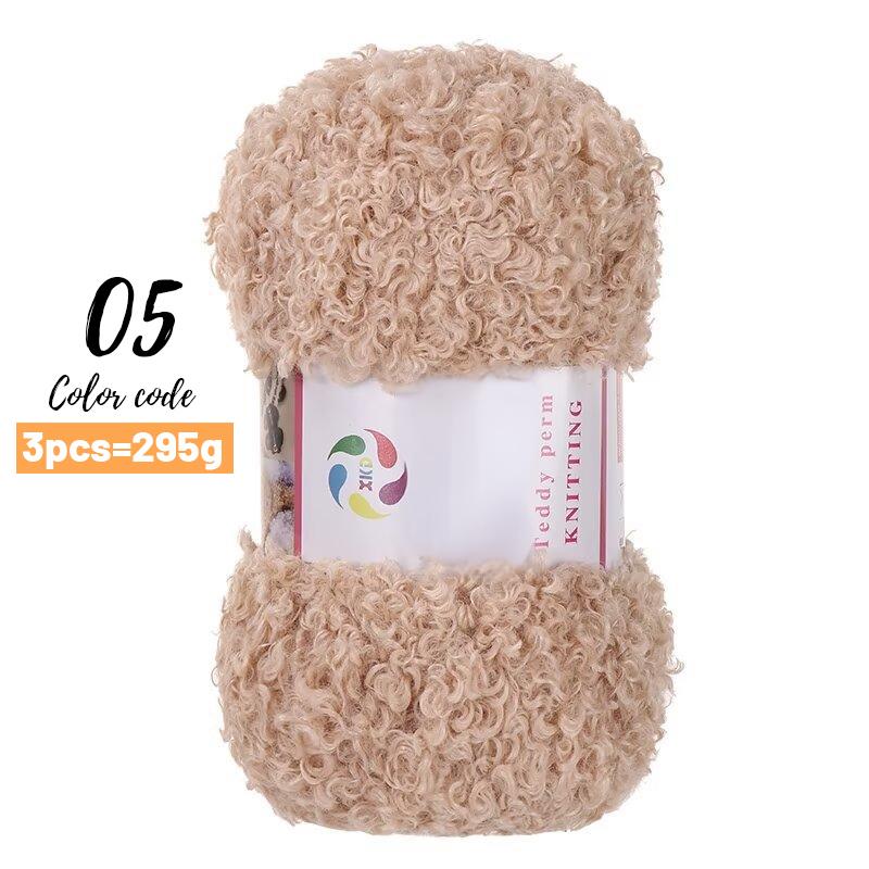 Imitation Teddy Velvet Yarn Imitation Fur Yarn Hand Knitted Material for Making Autumn and Winter Fashion Scarf Sweater Backpack Cushion Blanket Shoe