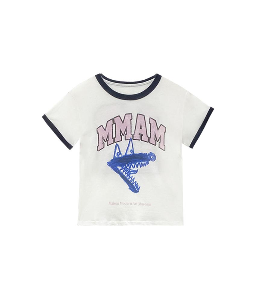 Meuameu Pink Logo Printing T-Shirt