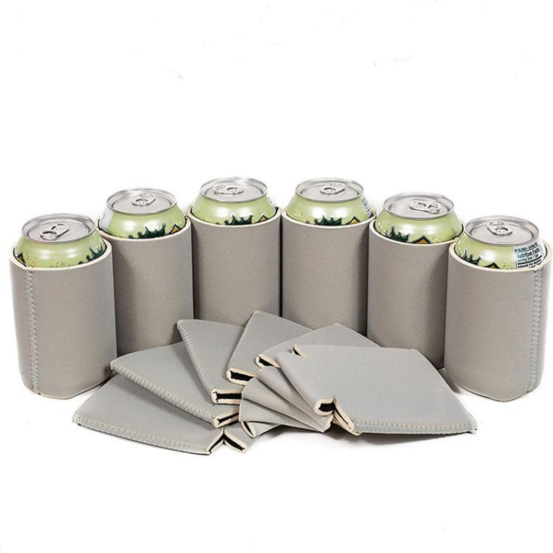 10pcs Beer Sleeves Camping Can Cup Soda Cover Neoprene Drink Cooler Portable Bottle Outdoor Sleeve for Party Wedding Birthday