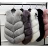 Imitationsfuchsfellmantel Damen Neu Pelzweste Damen Mittel und Lang Damen Winterweste Plüsch Dicke Weste