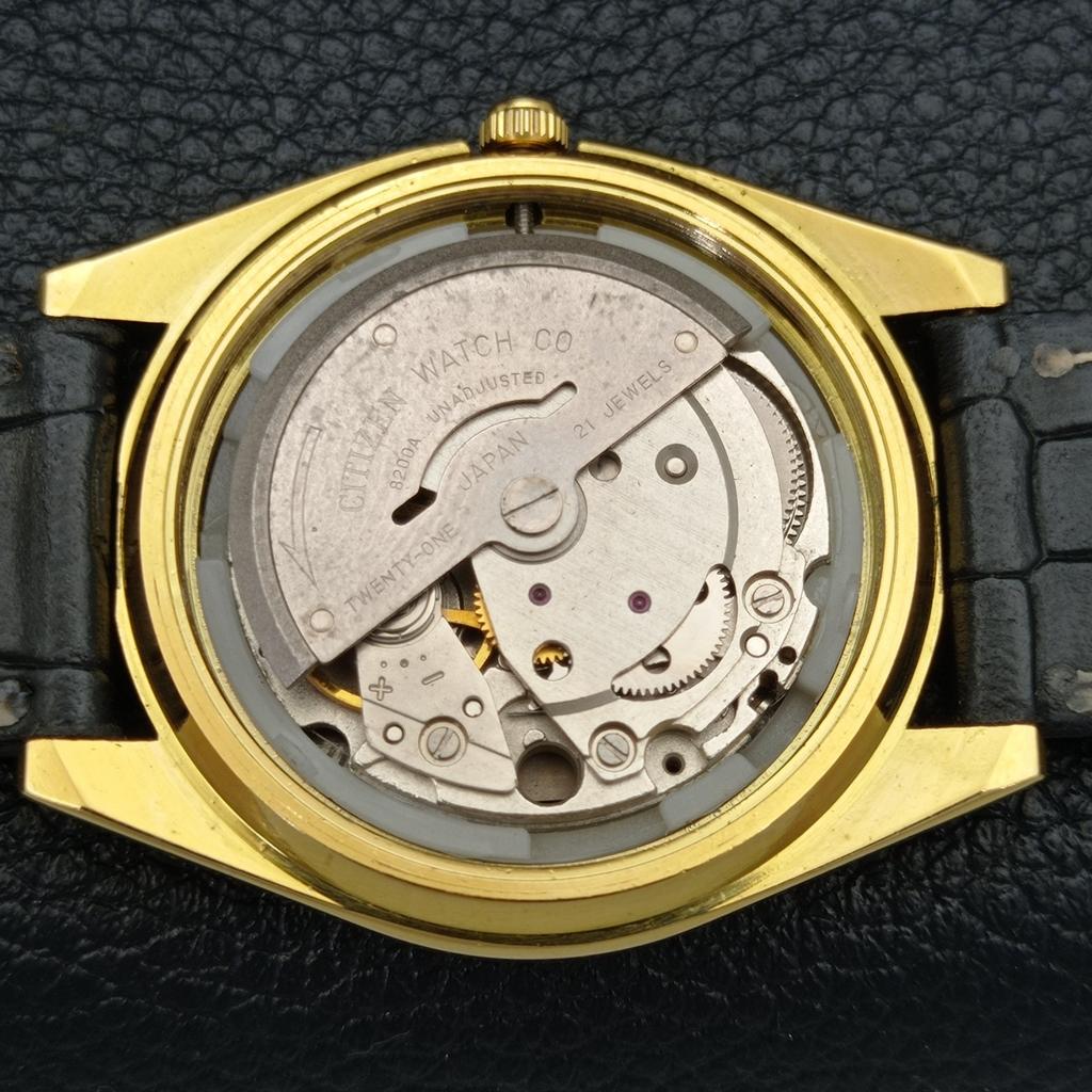 AUTOMATIC VINTAGE REFURBISHED CITIZEN 8200 JAPAN MENS SILVER WATCH A436286-2 R128-a436286