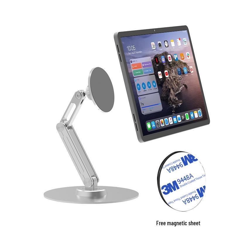360° Rotating Magnetic Tablet Holder for iPad - Strong, Durable Desktop Stand