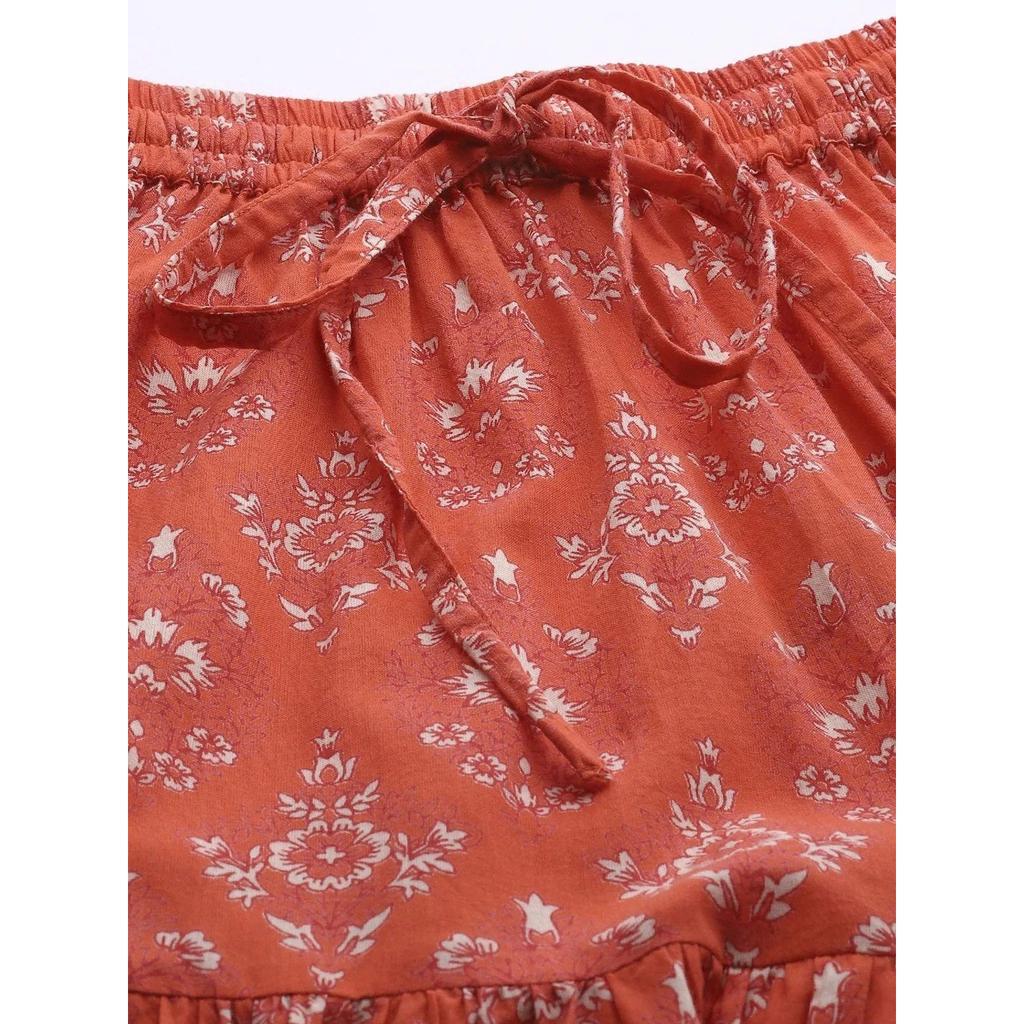 Women's Designer Printed Long Skirt Indian Bollywood Ethnic Flared Skirt Dress