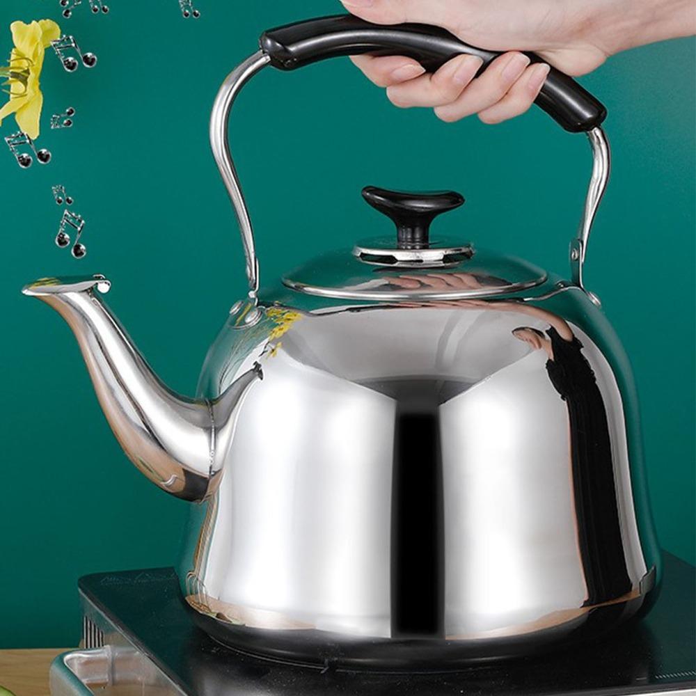 Stainless Steel Stovetop Teapot Folding Handle Whistling Tea Kettle Stovetop Kettle  Tea Brewing