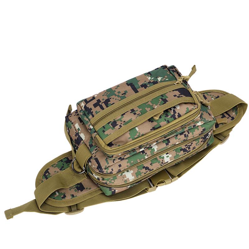 Outdoor Tactical Waist Bag Water-repellent Wear-resistant Men's Chest Bag Multi-layer Storage Commuter Shoulder Crossbody Bag