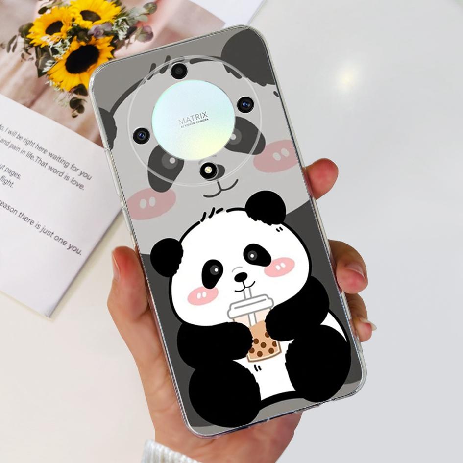 For Honor X9b 5G Case ALI-NX1 Popular Flower Soft Clear Silicon TPU Cover For Honor X9a RMO-NX1 HonorX9 ANY-NX1 Shockproof Funda