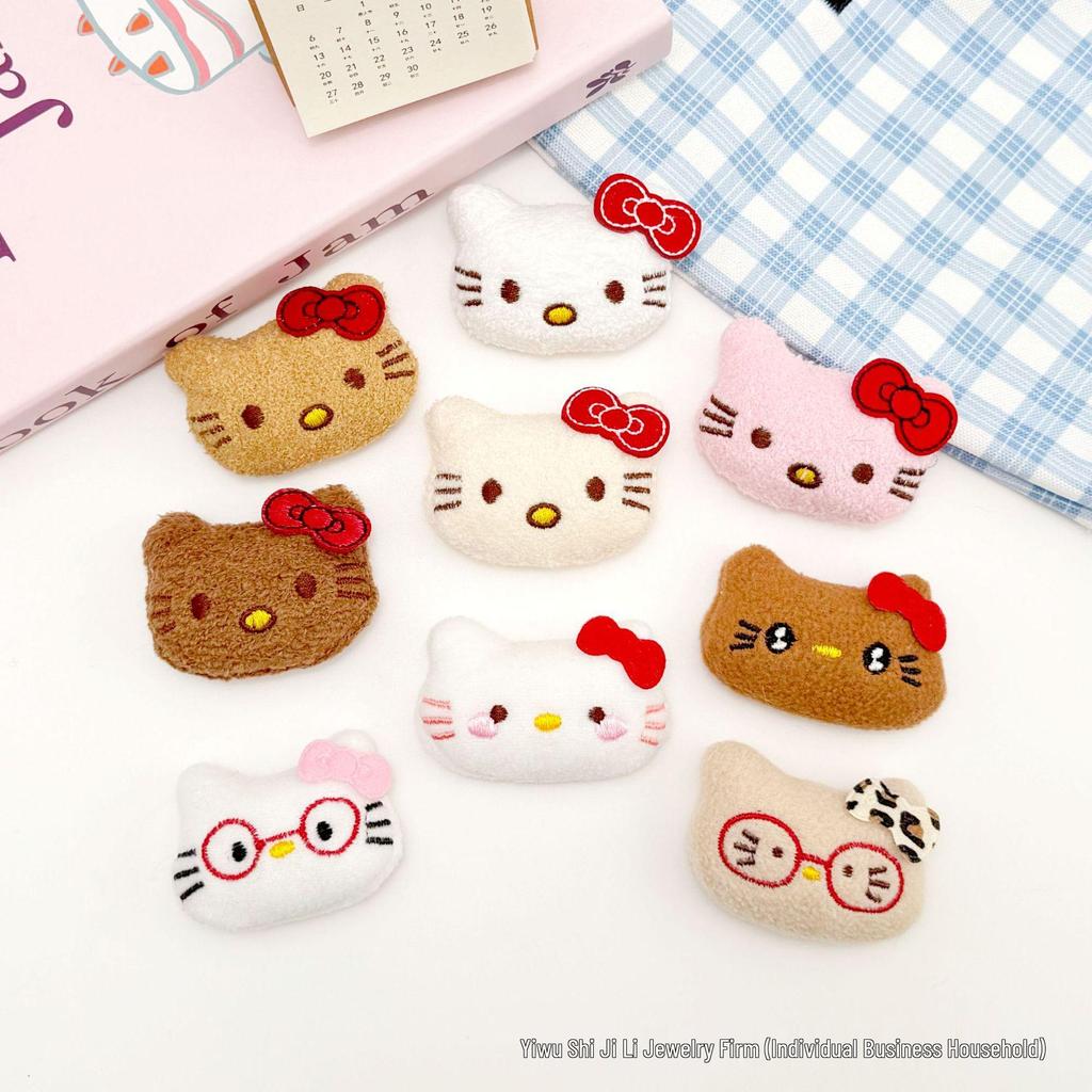 Cartoon KT Cat Doll Pendant: Cute Brooch for Clothes, Scarves, Hair Accessories