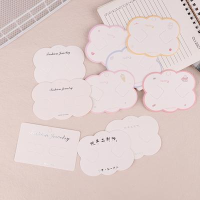 100pcs Cute Headband Hair Clips Jewelry Display Card Blank Paper Card Hairclip Price Tag Hairpin Packaging Cardboard Holde