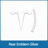ZFX1 Metal Alloy Car Front Hood Emblem Rear Trunk 3D Sticker for Tesla Model 3 ModelY Replacement Badge Decoration Accessories