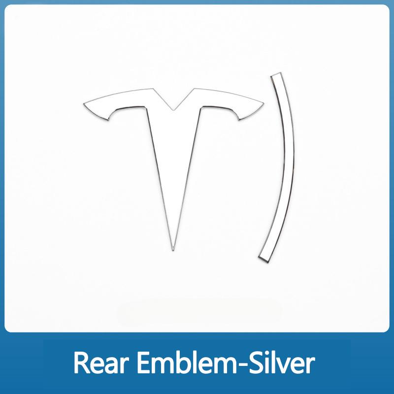 ZFX1 Metal Alloy Car Front Hood Emblem Rear Trunk 3D Sticker for Tesla Model 3 ModelY Replacement Badge Decoration Accessories