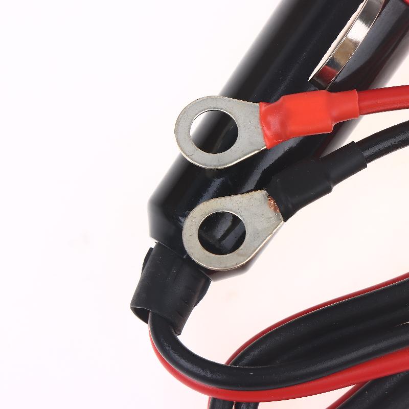 Autostromversorgungs-Wechselrichterkabel 50 cm Auto-Zigarettenanzünder-Stecker Kabelbuchse Mit Batterie-Augenterminal-Anschluss