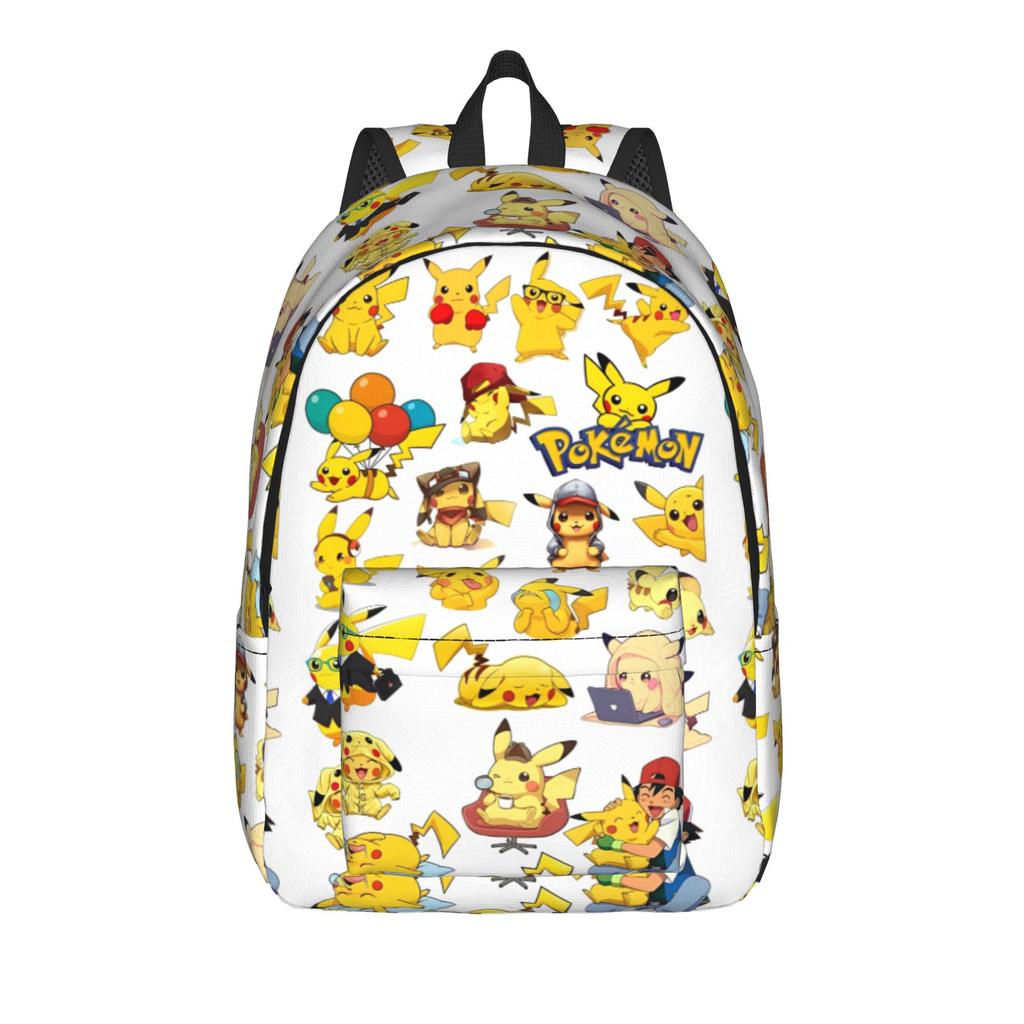 Cute Cartoon Monster Classical Backpack Lightweight High School Work Pokemoned Daypack for Men Women Laptop Canvas Bags