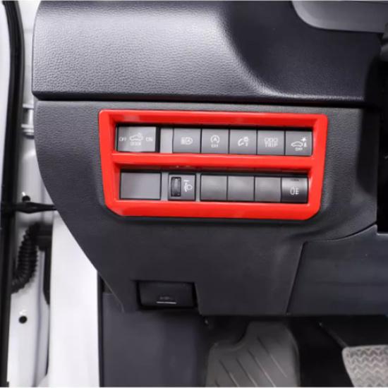 For Toyota Sequoia  2024 2025 Car Headlight Switch Frame Trim 1pcs Red