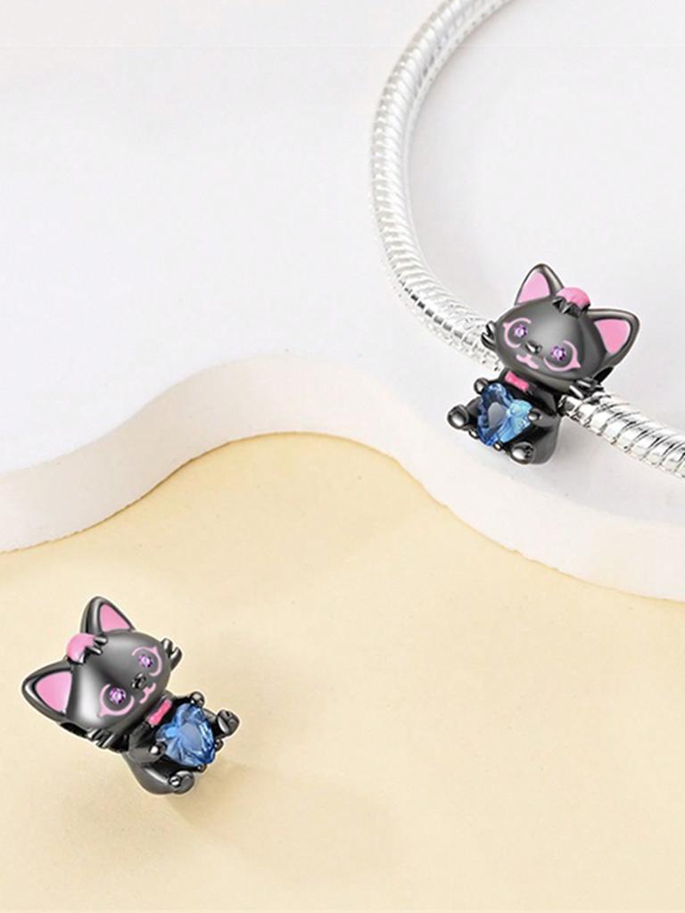 Charms Plata Kittens And Puppies Beads Charm Copper Plated Fit Charms Copperoriginal Bracelet For Jewelry Making Diy Charm