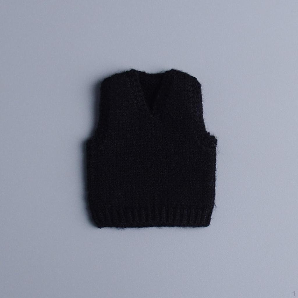 1/12 Action Figure Clothes Doll Knit Sleeveless Vest Mini Trendy Dress Up Miniature Clothing