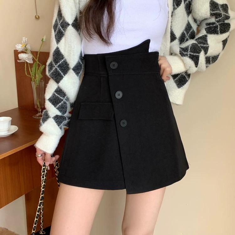 Plus-Size High Waist Loose Fit Slimming A-Line Culottes for Spring/Summer 2024