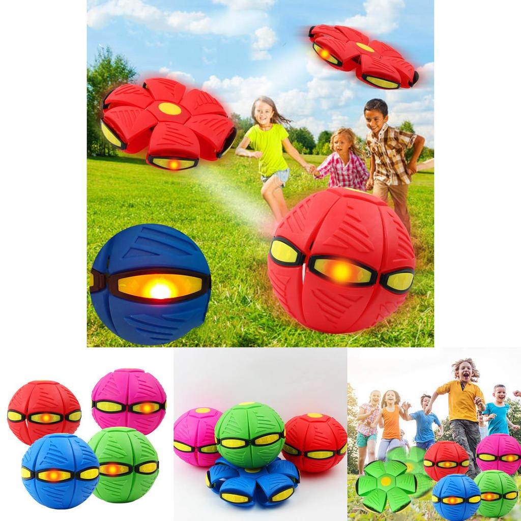 New Arrival Flashing Disc Ball Toy Elastic Bouncing Ball For Stress Relief Parent-child Interaction Plastic Material 25*25*5 Spec