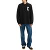 COACH Sweaters Men's Black Polo Collar Moderate CCQ12-BLK