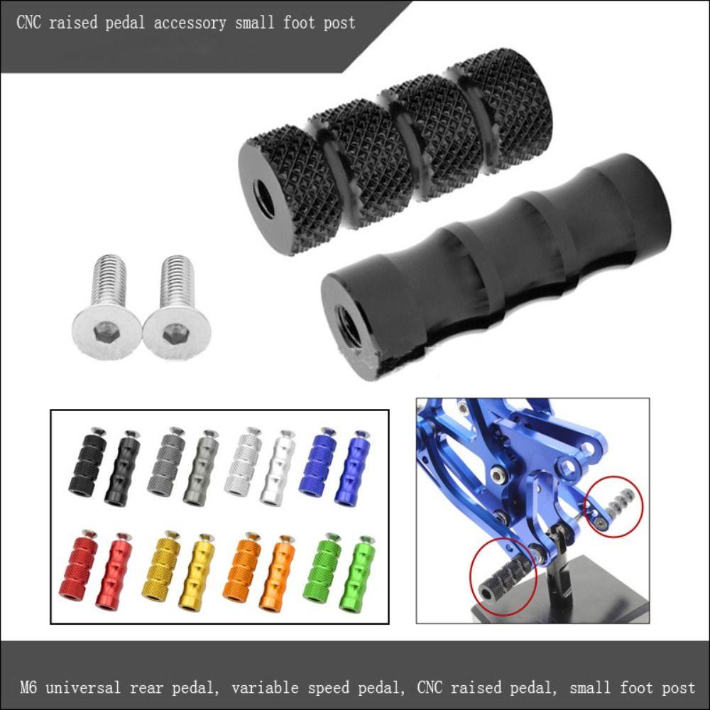 M6 Universal Motorcycle Footrest Rearset Aluminum Alloy CNC Motorcycle Foot Peg Pedal Gear Shift Peg for Yamaha//Kawasaki