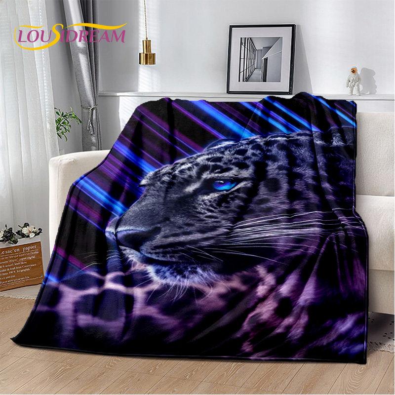 3D Animal Leopard Cheetah Cartoon Beast Soft Plush Blanket,Flannel Blanket Throw Blanket for Living Room Bedroom Bed Sofa Picnic