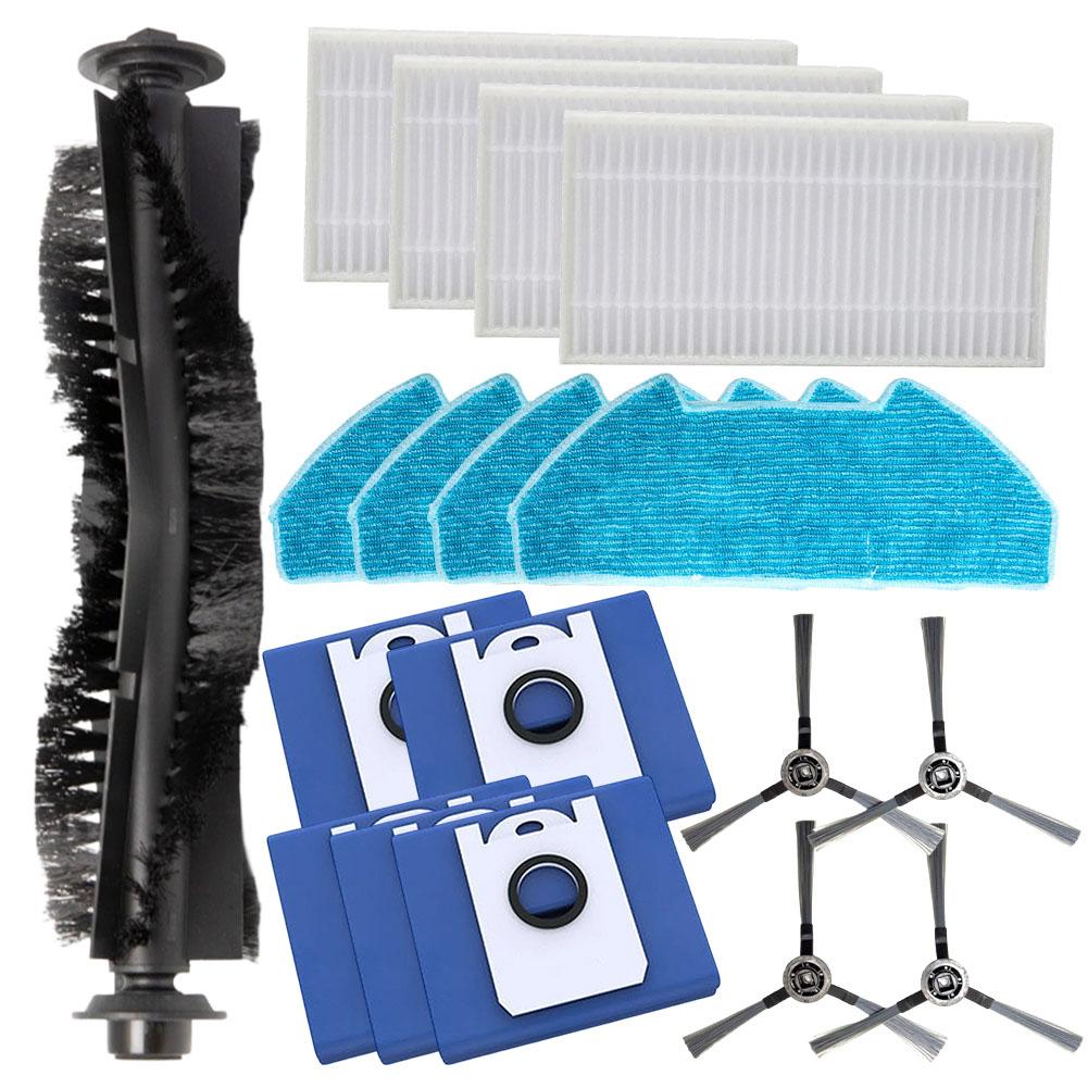 Main And Side Brushes Mop Cloths Bags Kit For BObsweep For Dustin For Ultra-Vision Vacuum Cleaner Spare Parts