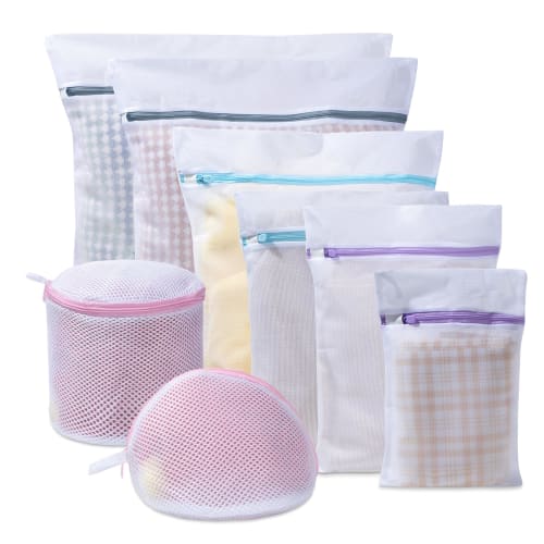 Seamei Laundry Net, 8-Piece Set, 60x60cm, Extra Large, Machine Washable, Fine Mesh, Durable, Zipper-Free, Protects Clothes, Shape, Tangle-Resistant, S