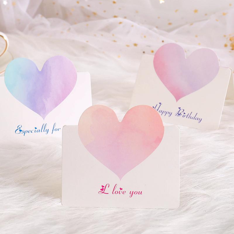 Love Heart Greeting Card Valentine's Gift Card Wedding Birthday Wedding Romantic Invitations Gifts Wishing Postcard