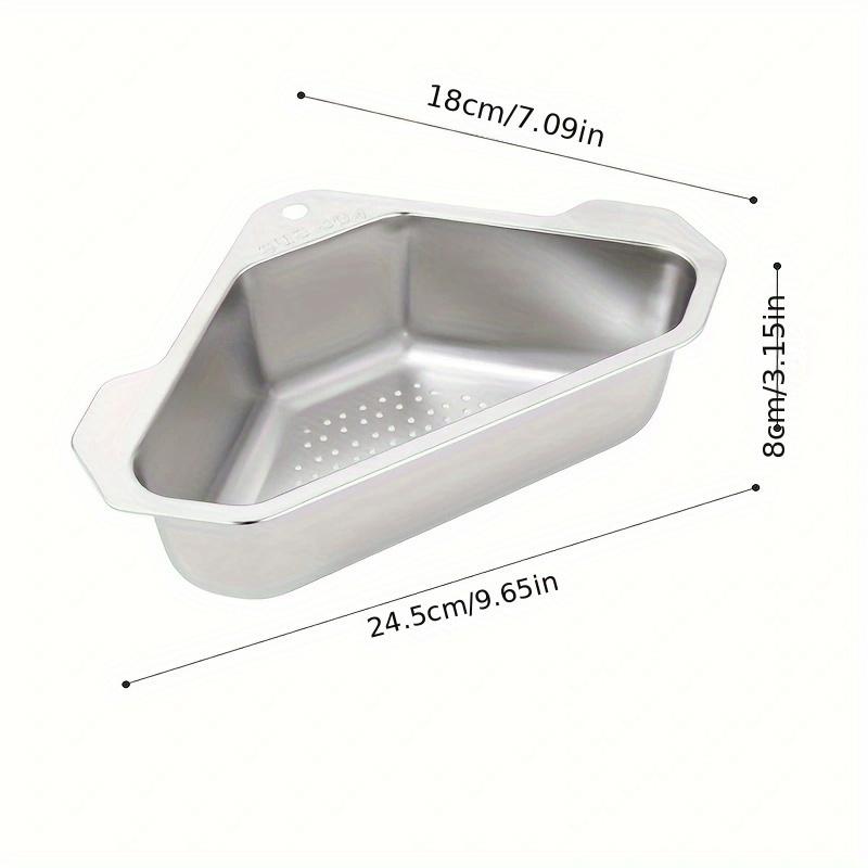 1pc 304 Stainless Steel Sink Drain Basket Triangular Sink Kitchen Sink Wash Basin Leftovers Filter Holder
