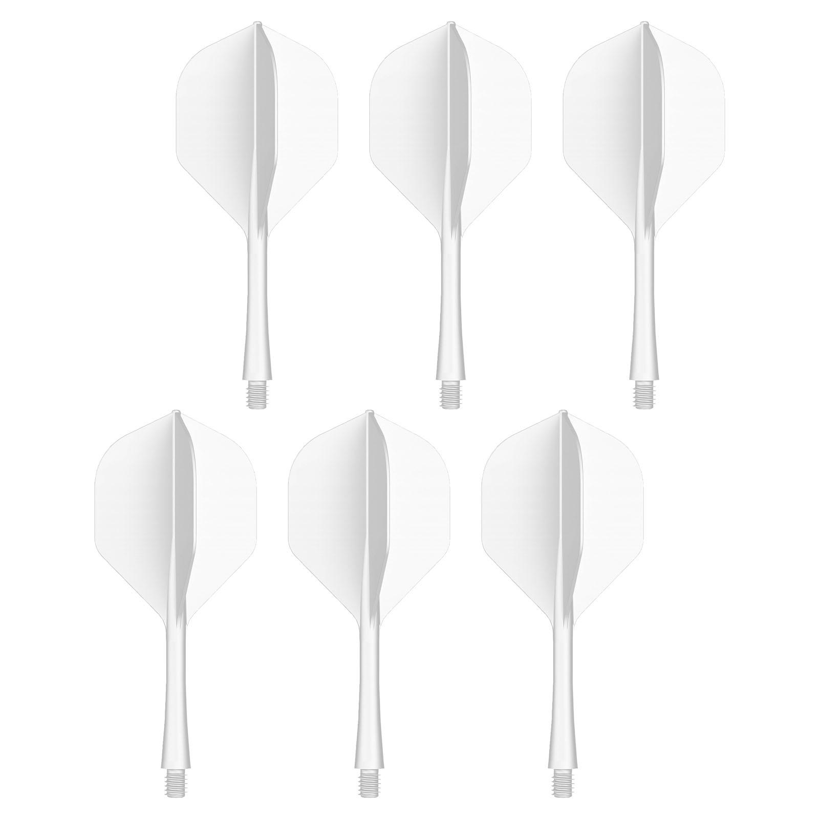 

6pcs Integrated Dart Shafts and Flights Standard Shape Dart Flights Dartboards Suitable for Various Skill Level белый
