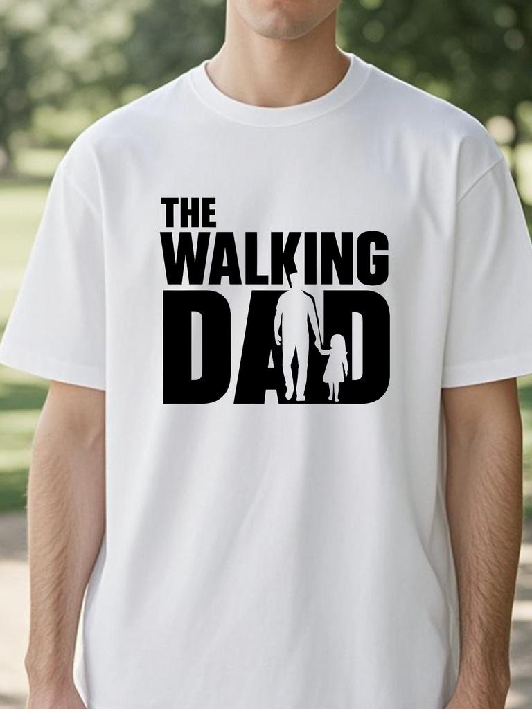 The Walking Dad Funny TShirt Father and Daughter Matching Tee Shirt Cool Dad Graphic T Shirts Best Fathers Day Clothes tee