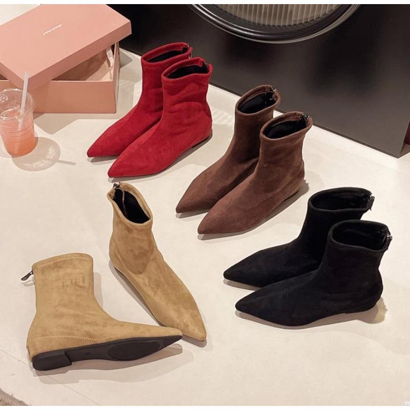 Cizme noi cu toc mic pentru femei Toamnă Iarnă Pantofi de damă Cizme simple și versatile Cizme scurte pentru femei Cizme de gleznă