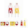 Los Pollos Fried Chicken Cosplay Apron And Sun Hat Polyester Fabric Red Apron+hat