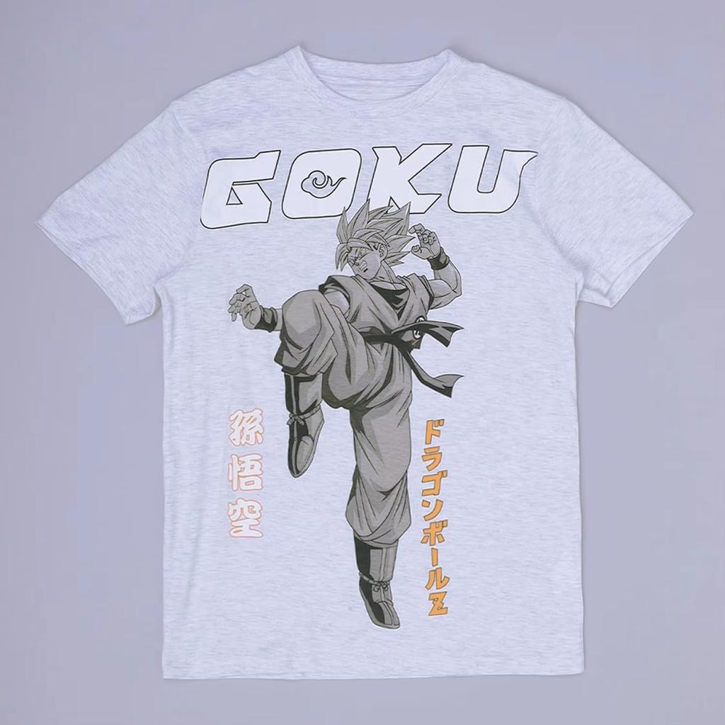 Unisex Retro Casual Cotton Short‑sleeve T‑shirt with Goku and Vegeta Print from Dragon Ball Z, Harajuku Y2K Style T-shirt