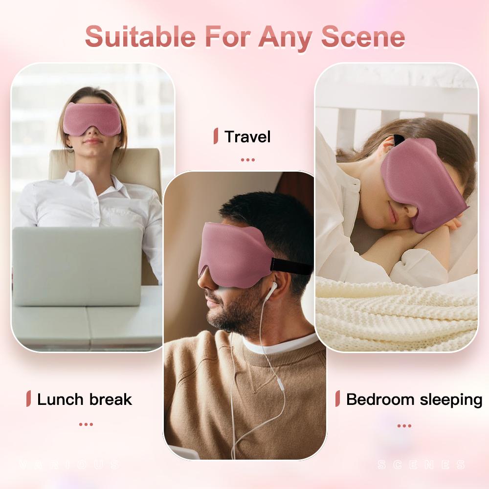 Reise 3D Schlafmaske Augenklappe Schlafbrille Licht Augenmaske zum Schlafen Maske Schlafmaske Nachtschlafhilfe Schlaf-Patch