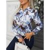 Nuove Camicie da Donna Primaverili Nuove Stampate a Maniche Lunghe con Collo a Revers Camicie Casual