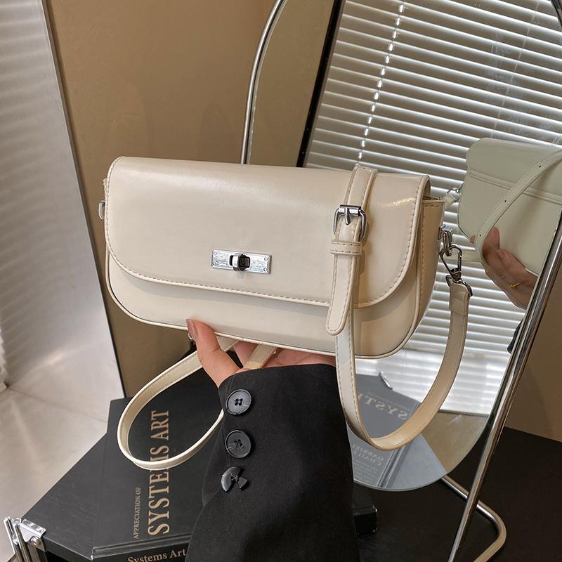 

Retro underarm bag women s new high-end fashion single shoulder crossbody small square bag commuter bag белый