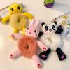 Kawaii Dam Elastiskt Hårgummiband Håraccessoarer Tecknad Plysch Groda Kanin Katt Gosedjur Scrunchie Flicka Hårband