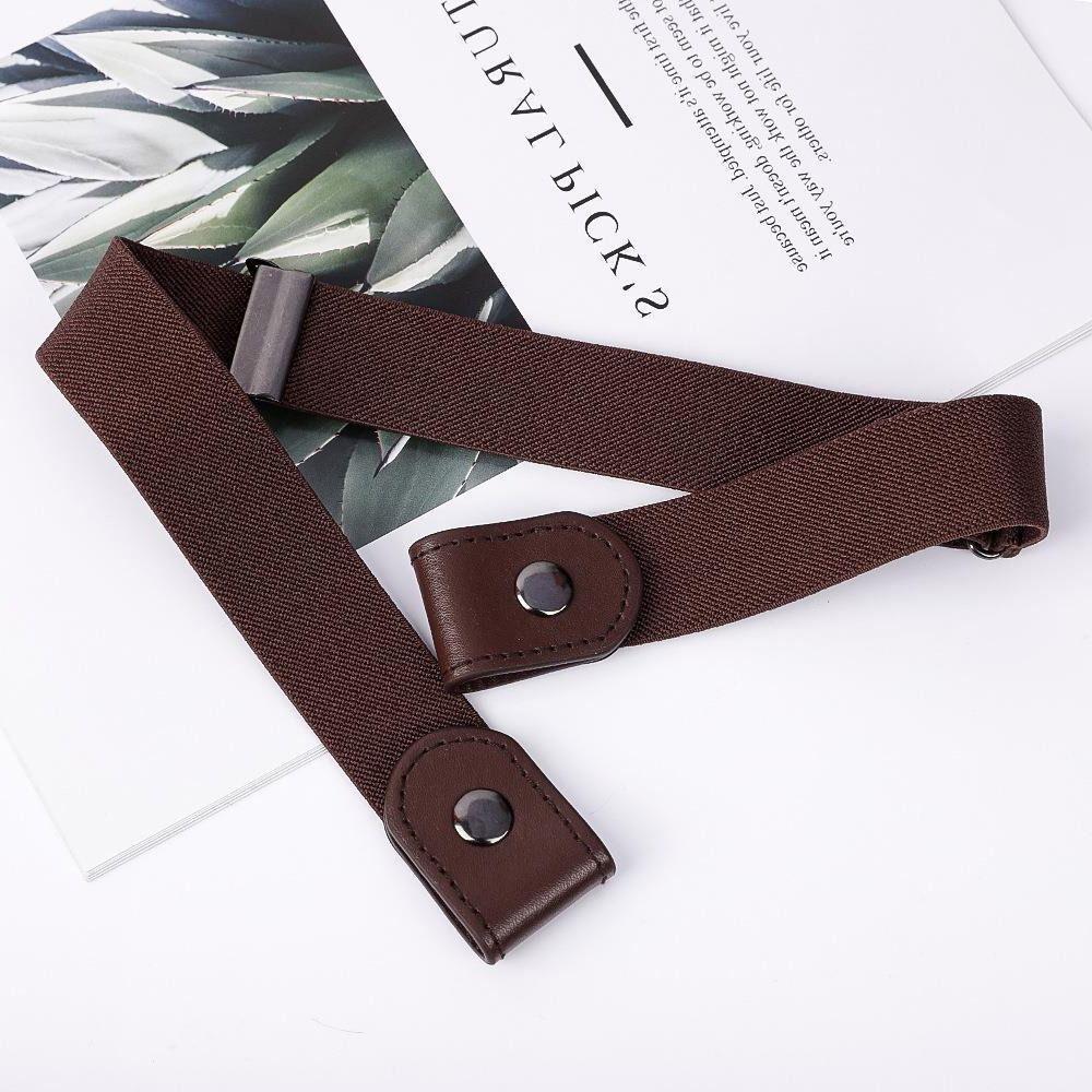 2Pcs Adjustable Buckle-Free Belt Easy To Wear Stretch Elastic Waist Band  Jean Pants Dress