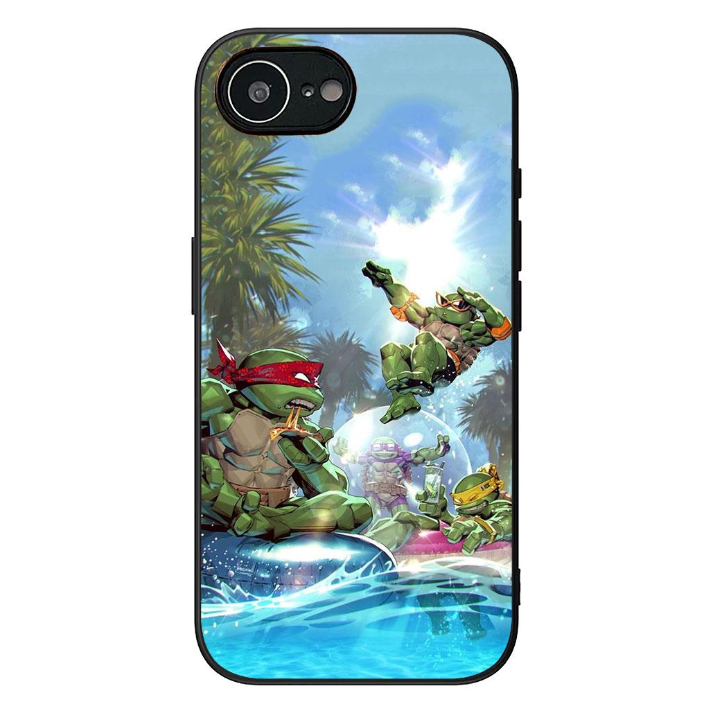 

N-Ninjas Cartoon T-Turtles Phone Case for Apple iPhone 12 13 Mini XS 11 Pro Max 7 8 Plus + XR 8+ X SE 2020 SE3 Cover Casing iPhone 12 ProMax