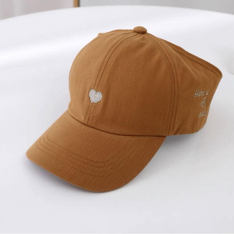 Summer Children Sun Hat Girls Ponytail Duckbill Hats Kids Empty Top Baseball Cap Embroidery Love Baby Sunshade Visors