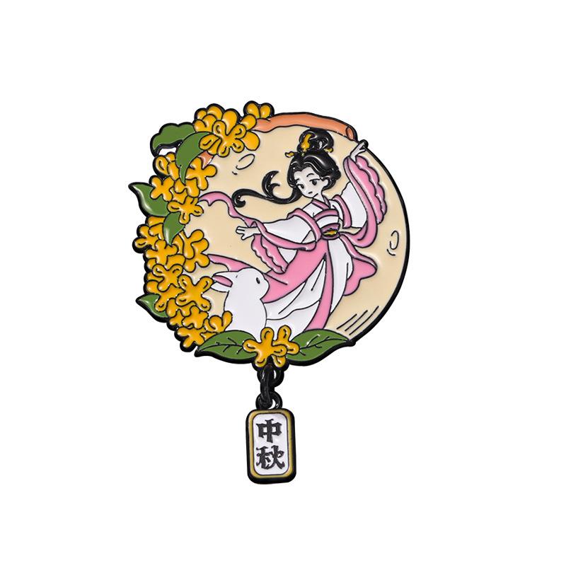 Merchandise Mid-Autumn Festival Brooch Cute Rabbit Mooncake Chang e Moon Rabbit Moon Ancient Hanfu Ornaments