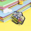 Q Version Cyberpunk Edgerunners Lucy & Rebecca Mashup Lapel Pin - Anime Fan Gift Badge