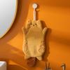 Cute Hand Towels Kitchen Wipe Water Cloth Kitchen Hanging Towels Dishwashing Cloth Bathroom Quickly Dry Cleaning Hand Towel