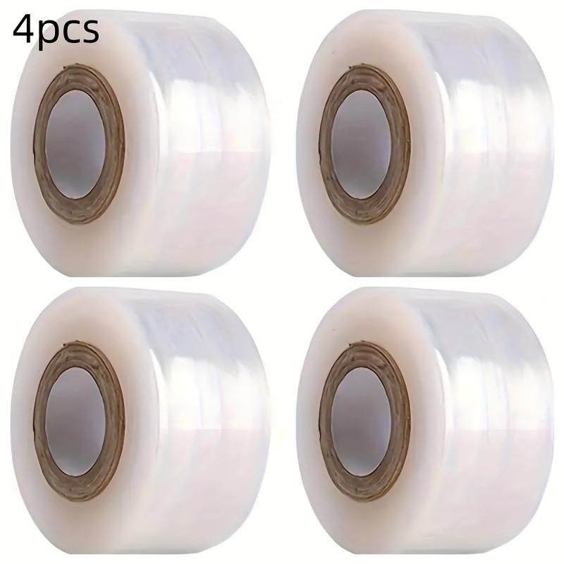 

Набор из 4 штук Прививочная пленка Пластиковая пленка Стрейч-пленка Самоклеящаяся пленка для прививки плодовых деревьев Маленький рулон Обмоточная пленка белый