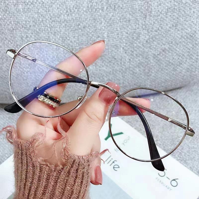 

Prescription Eyeglasses Women Metal Frame Myopia Glasses Men Optical Computer Nearsighted Glasses Anti-blue Light -1.0 to -4.0 -200 серебряный