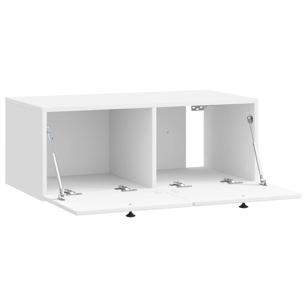 Wall Mounted TV Cabinet 78.5 x 41 x 30 cm Glossy White